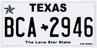 TX license plate BCA2946