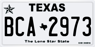 TX license plate BCA2973