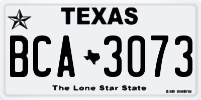 TX license plate BCA3073