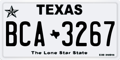 TX license plate BCA3267
