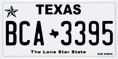 TX license plate BCA3395