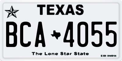 TX license plate BCA4055