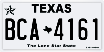 TX license plate BCA4161
