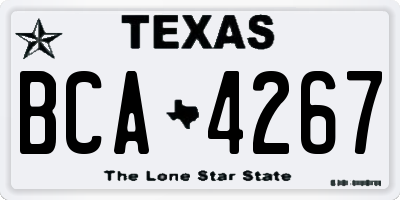 TX license plate BCA4267