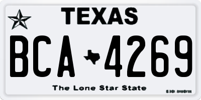 TX license plate BCA4269