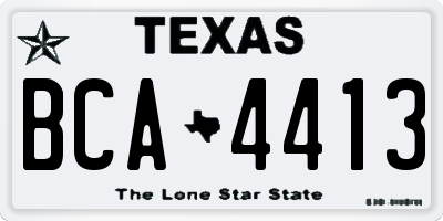 TX license plate BCA4413