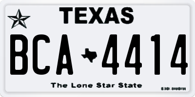 TX license plate BCA4414