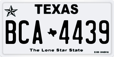 TX license plate BCA4439