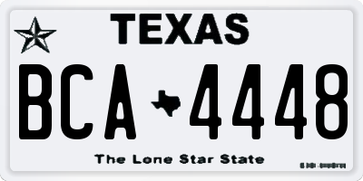 TX license plate BCA4448