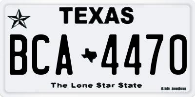 TX license plate BCA4470