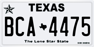 TX license plate BCA4475