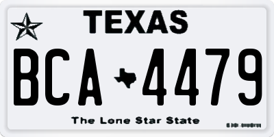 TX license plate BCA4479