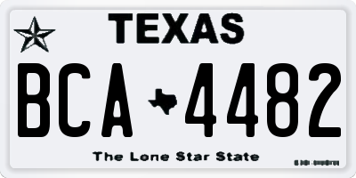 TX license plate BCA4482