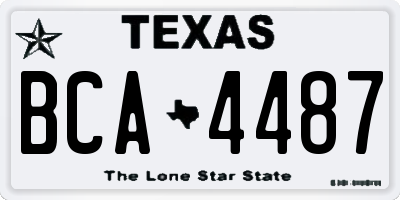 TX license plate BCA4487