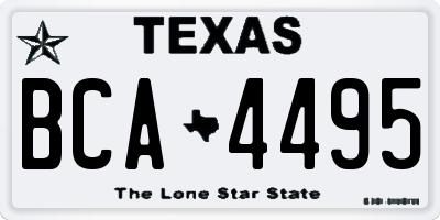 TX license plate BCA4495