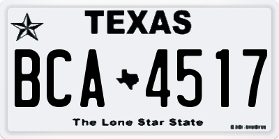 TX license plate BCA4517