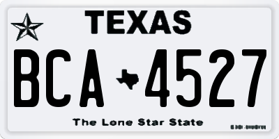 TX license plate BCA4527