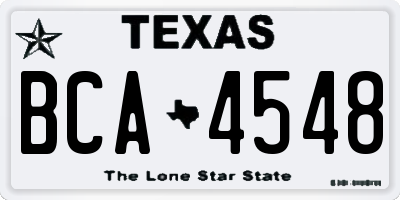 TX license plate BCA4548
