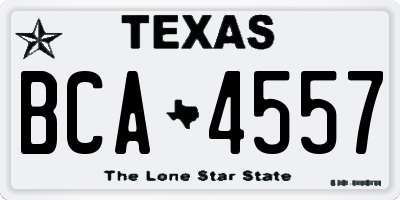 TX license plate BCA4557