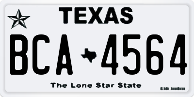 TX license plate BCA4564