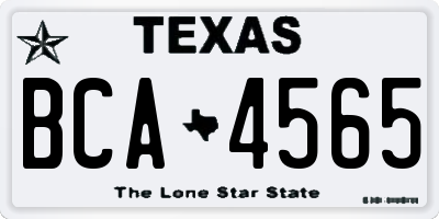 TX license plate BCA4565