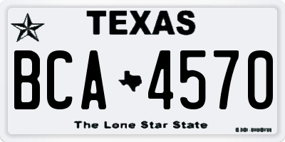 TX license plate BCA4570