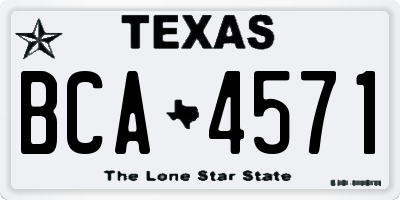 TX license plate BCA4571