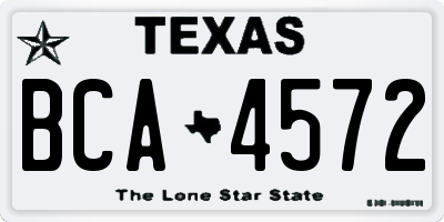 TX license plate BCA4572