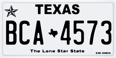 TX license plate BCA4573