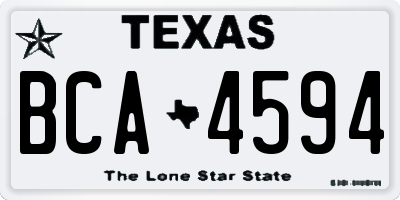 TX license plate BCA4594