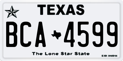 TX license plate BCA4599