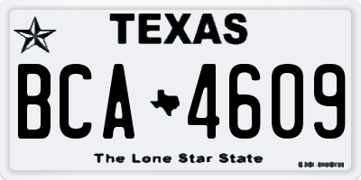 TX license plate BCA4609