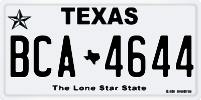 TX license plate BCA4644