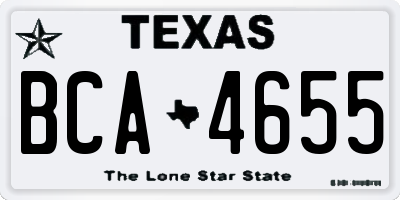 TX license plate BCA4655