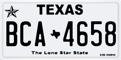 TX license plate BCA4658