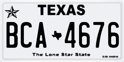 TX license plate BCA4676