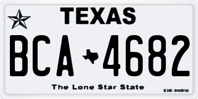 TX license plate BCA4682