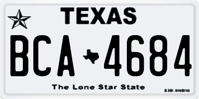 TX license plate BCA4684