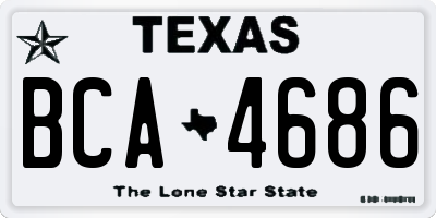 TX license plate BCA4686
