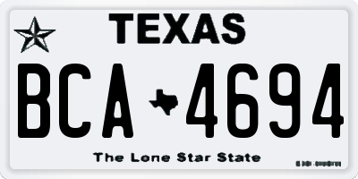 TX license plate BCA4694