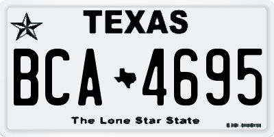 TX license plate BCA4695