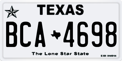 TX license plate BCA4698