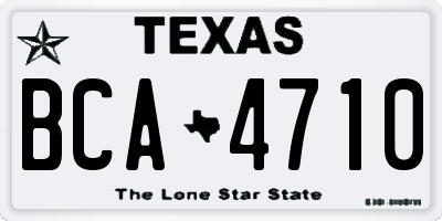TX license plate BCA4710