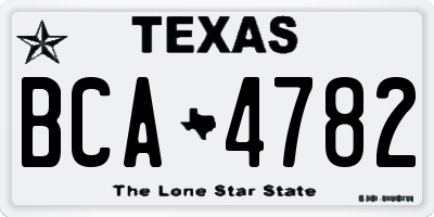 TX license plate BCA4782