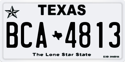 TX license plate BCA4813