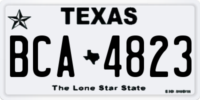 TX license plate BCA4823