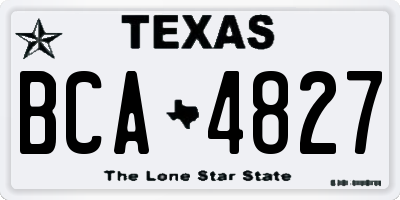 TX license plate BCA4827
