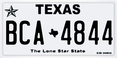 TX license plate BCA4844