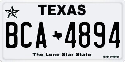 TX license plate BCA4894