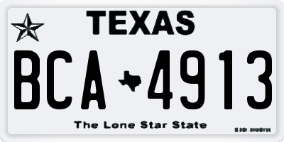 TX license plate BCA4913